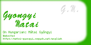 gyongyi matai business card