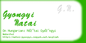 gyongyi matai business card